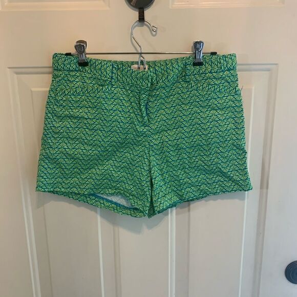 Shelli Segal Los Angeles Green Patterned Shorts size 4 - Picture 5 of 5